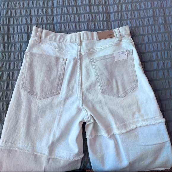 Rails NWT Getty Crop Wide Leg Ecru Patchwork Jeans Raw Hem Button Fly Women’s 31 - Picture 8 of 11